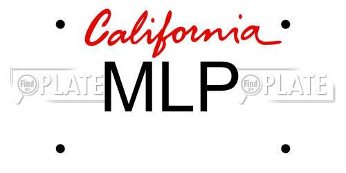 MLP California License Plate