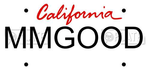 MMGOOD California License Plate