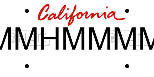 MMHMMMM California License Plate