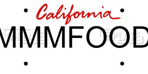 MMMFOOD California License Plate