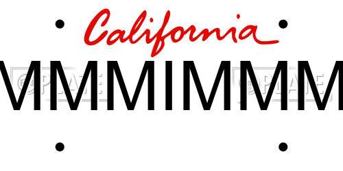 MMMIMMM California License Plate
