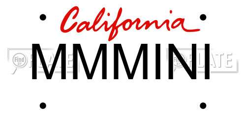 MMMINI California License Plate