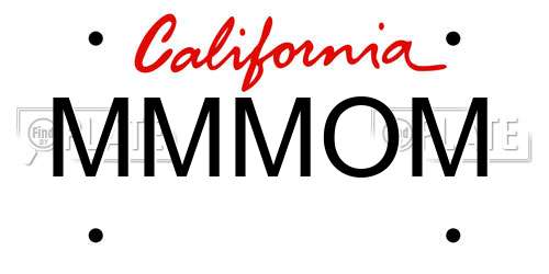 MMMOM California License Plate