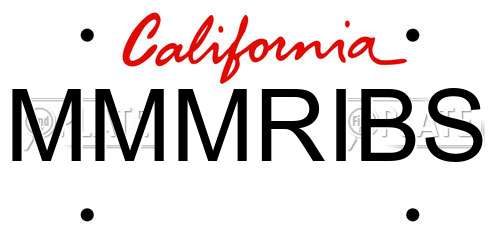 MMMRIBS California License Plate
