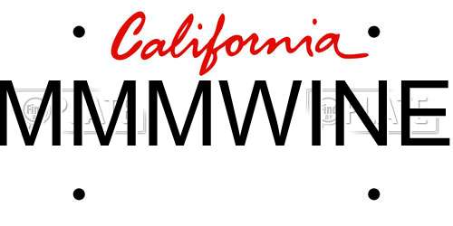 MMMWINE California License Plate