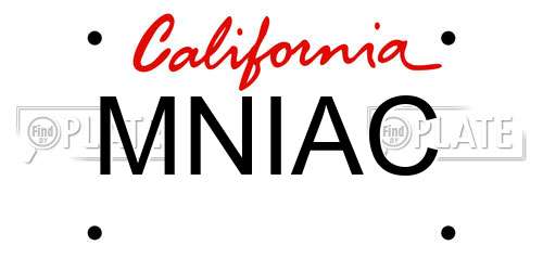 MNIAC California License Plate