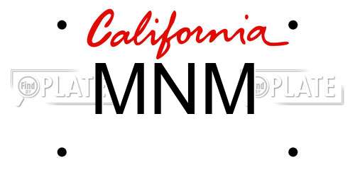MNM California License Plate