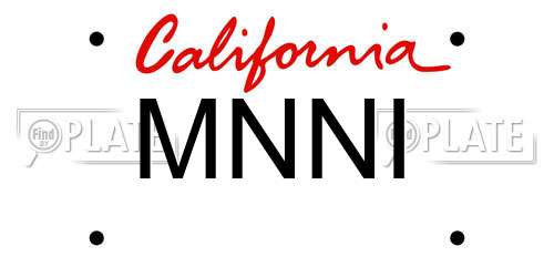 MNNI California License Plate