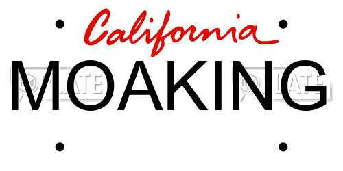 MOAKING California License Plate