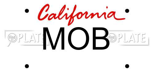 MOB California License Plate