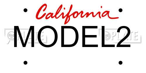 MODEL2 California License Plate