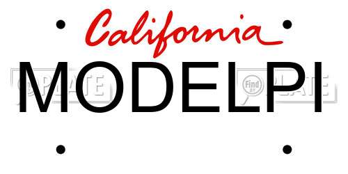 MODELPI California License Plate