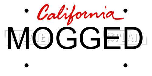 MOGGED California License Plate