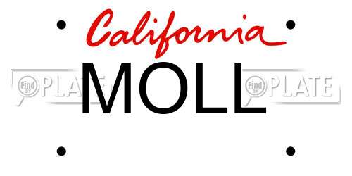 MOLL California License Plate