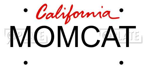 MOMCAT California License Plate