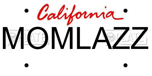 MOMLAZZ California License Plate
