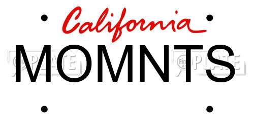 MOMNTS California License Plate