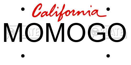 MOMOGO California License Plate