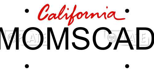 MOMSCAD California License Plate
