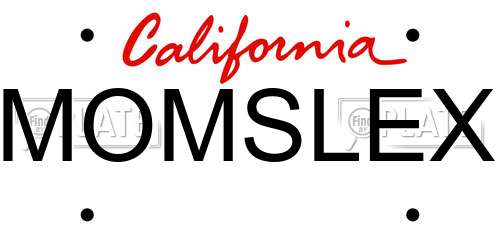 MOMSLEX California License Plate