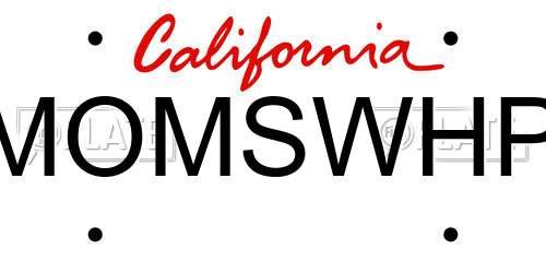 MOMSWHP California License Plate
