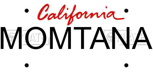 MOMTANA California License Plate