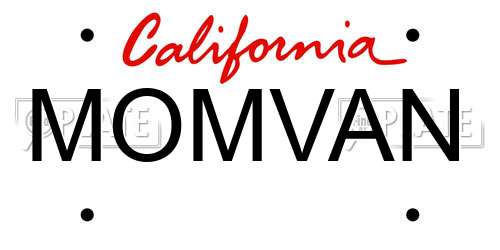 MOMVAN California License Plate