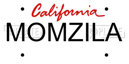 MOMZILA California License Plate