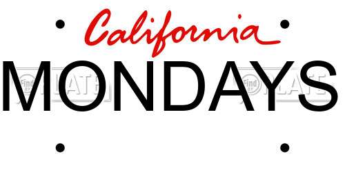 MONDAYS California License Plate