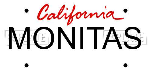 MONITAS California License Plate
