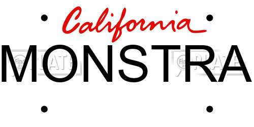 MONSTRA California License Plate