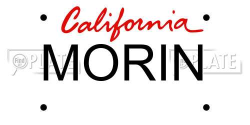 MORIN California License Plate