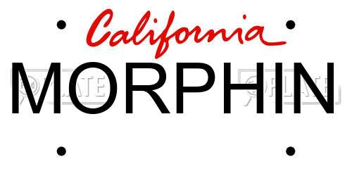 MORPHIN California License Plate