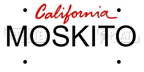 MOSKITO California License Plate