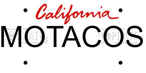 MOTACOS California License Plate