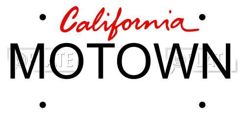 MOTOWN California License Plate