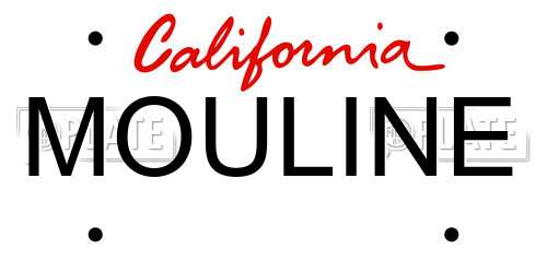 MOULINE California License Plate
