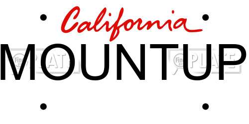 MOUNTUP California License Plate