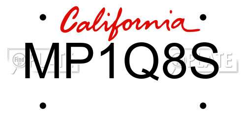 MP1Q8S California License Plate
