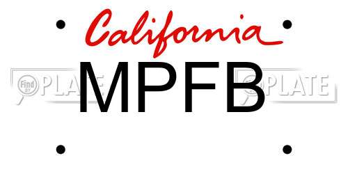 MPFB California License Plate