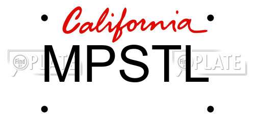 MPSTL California License Plate