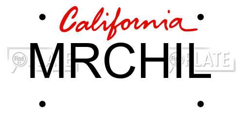 MRCHIL California License Plate