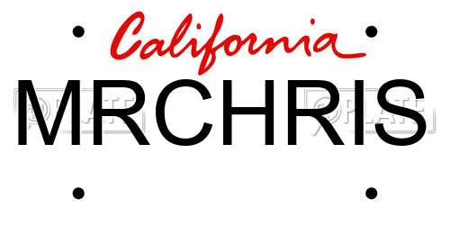 MRCHRIS California License Plate