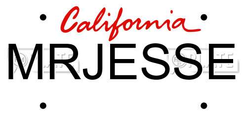 MRJESSE California License Plate