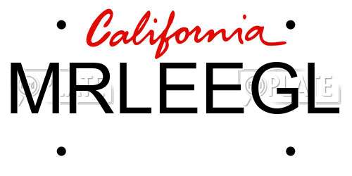 MRLEEGL California License Plate