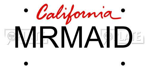 MRMAID California License Plate