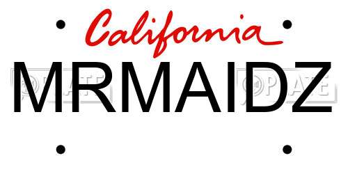 MRMAIDZ California License Plate