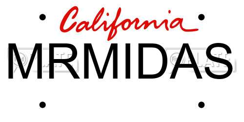 MRMIDAS California License Plate