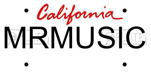 MRMUSIC California License Plate