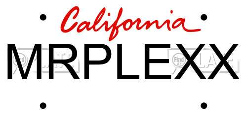 MRPLEXX California License Plate
